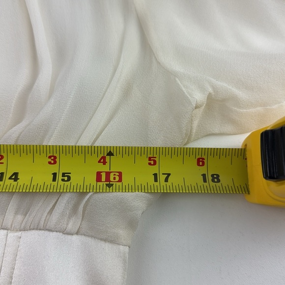 Marciano by Guess Woman's Long Sleeve cream Silk Blouse - Picture 7 of 12